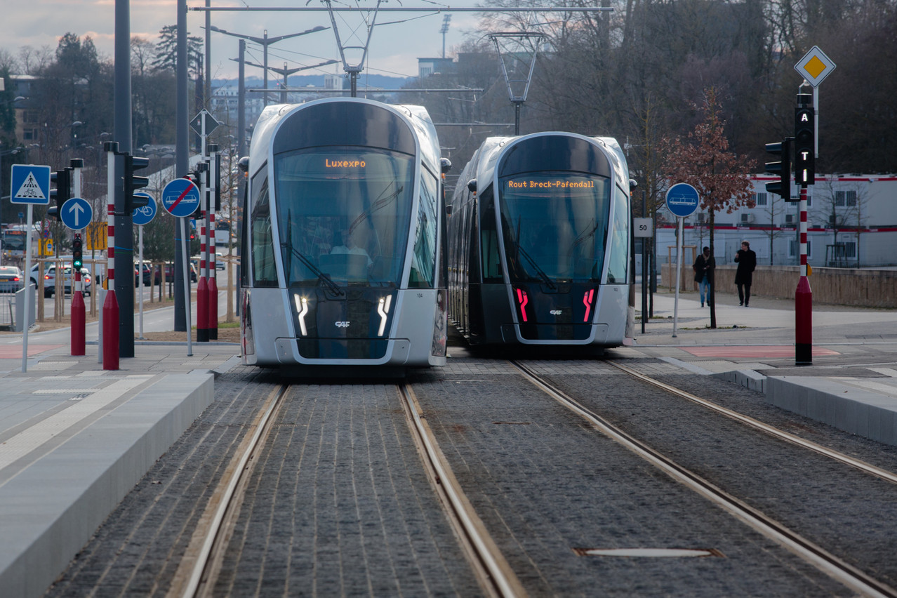 The tram will indeed run on two tracks in Howald, but not at first. Photo: Matic Zorman/Maison Moderne/Archives