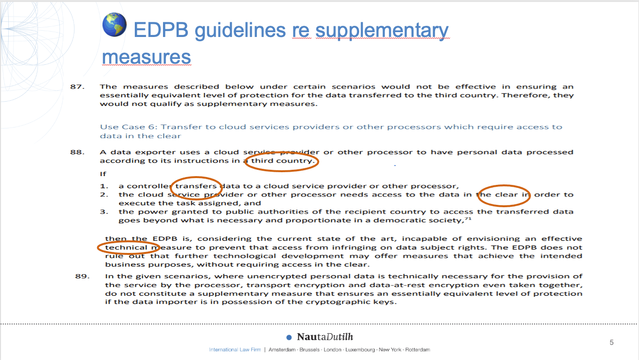EDPB guidelines re supplementary measures NautaDutilh