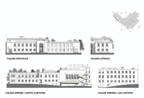 Vue des façades des différentes ailes (Illustration: Jim Clemes Associates)
