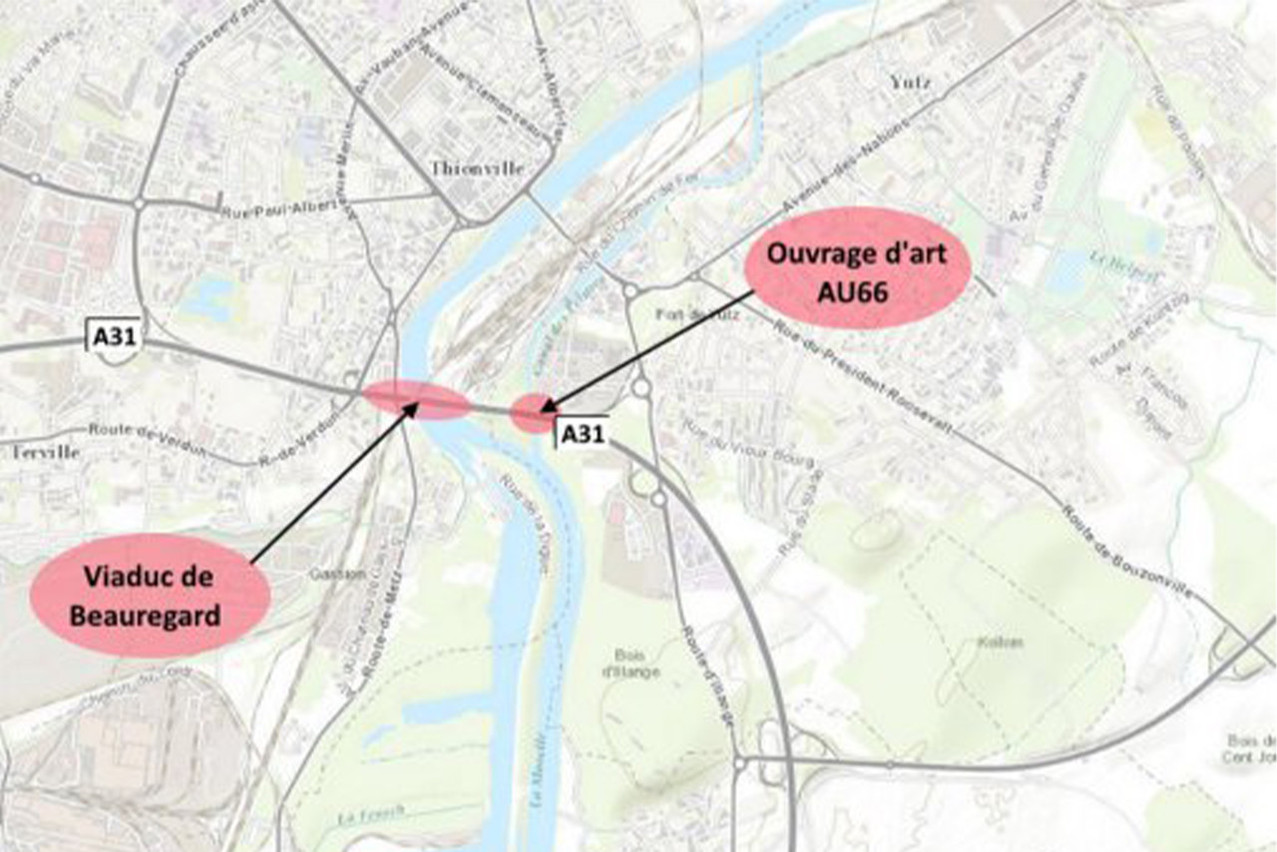 Pour que les travaux de réparation du pont puissent être réalisés, quatre déviations seront mises en place entre début juin et fin juillet.  (Visuel: DIR Est)