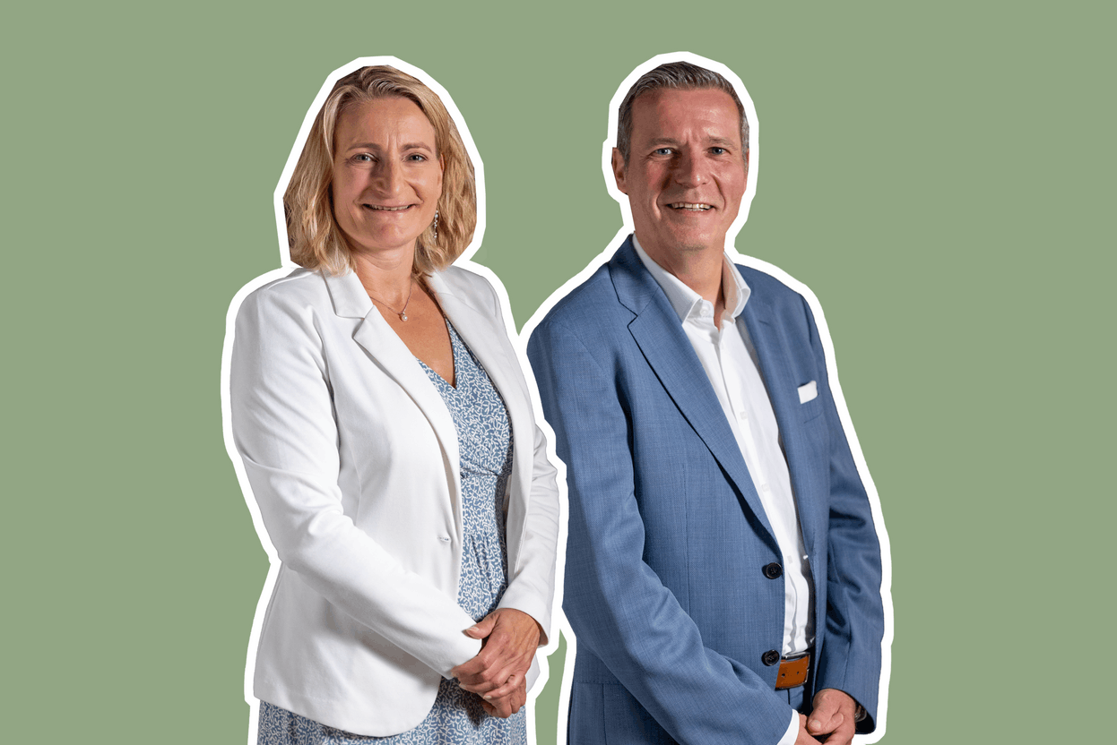 Sandra Schengen, Head of Human Resources, Spuerkeess, and Christopher Frères, Head of Human Resources, Luxembourg Stock Exchange  (Photo: Paperjam)