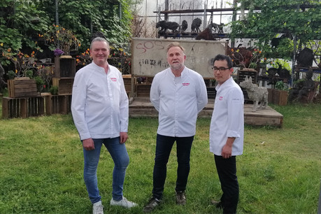 René Mathieu (La Distillerie), Cyril Molard (Ma Langue Sourit) et Ryôdô Kajiwara (Ryôdô) ont porté haut les couleurs de la scène gastronomique luxembourgeoise auprès des 550 convives de l’événement Culinary Innovators, organisé au nord de la Flandre ce lundi. (Photo: Gault & Millau Luxembourg)