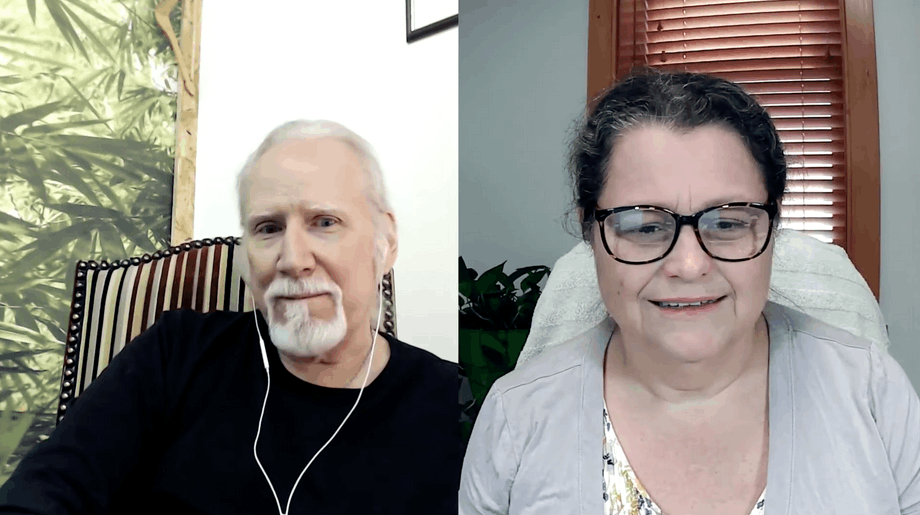 Erik Abbot (l.) and Lolly Foy starring in “When we get back to normal” Photo: Actors Rep (Screenshot)