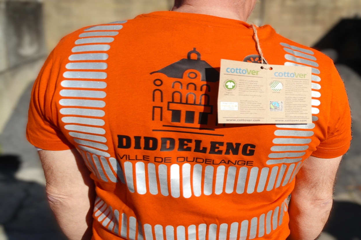Fairtrade-certified T-shirt for the sales department – Cottover brand – supplier Reinert (Photo: Stad Diddeleng)