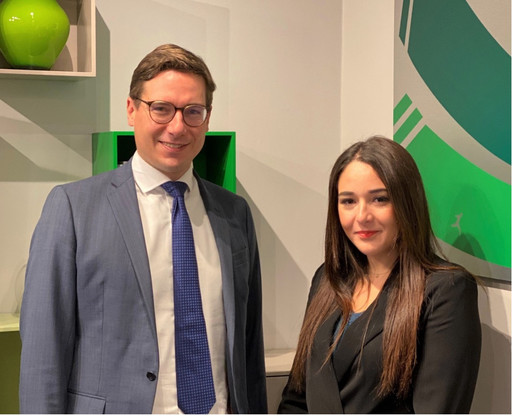 Ryan Davis (Associate Partner) and Célina Amrane (Consultant) at Avantage Reply Luxembourg. (Photo: Avantage Reply Luxembourg)