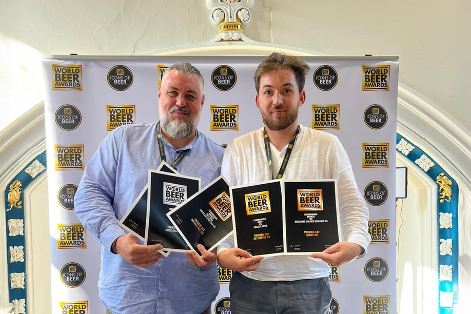 The brand won two bronze medals, one silver, one gold, as well as a medal for Best Luxembourg Beer.  Photo: Twisted Cat Brewery