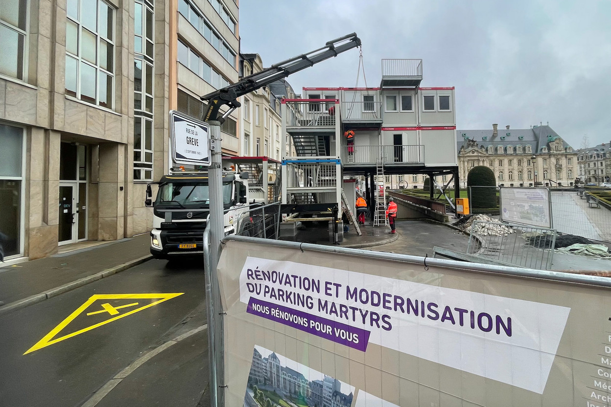 Renovation work has just begun at the Martyrs car park. Photo: Guy Wolff/Maison Moderne