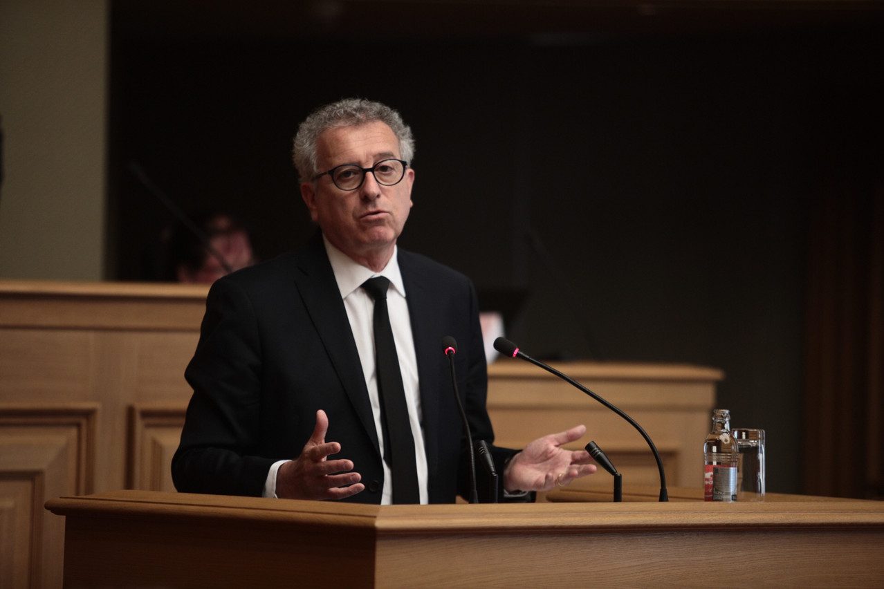 Le ministre des Finances Pierre Gramegna a mis en avant les mesures sociales du budget, mais aussi les aides aux entreprises. (Photo: Matic Zorman)