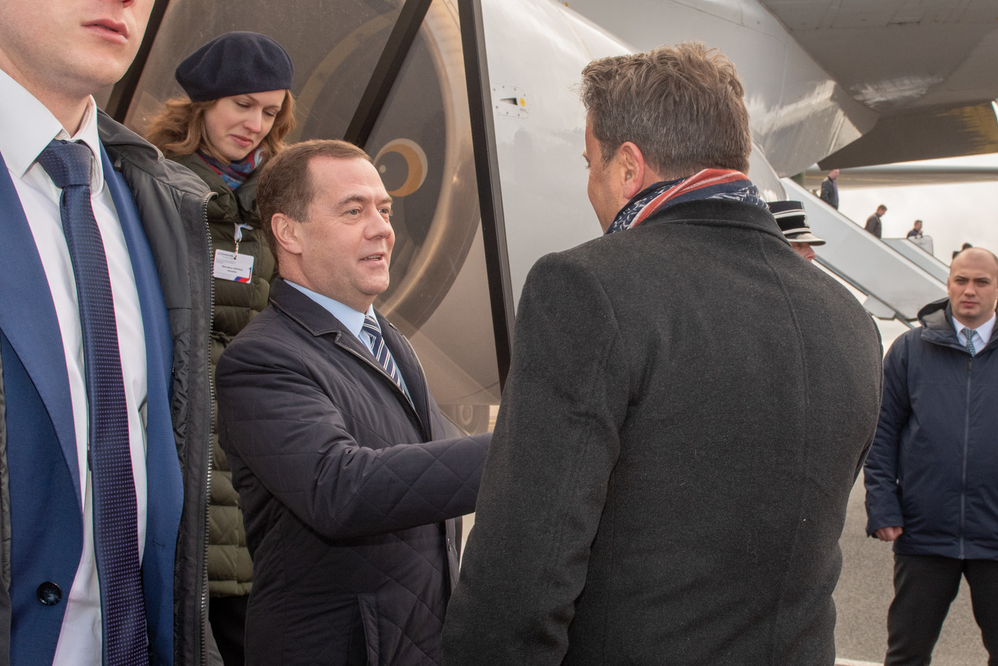 Dmitri Medvedev, Premier ministre de la Fédération de Russie, et Xavier Bettel, Premier ministre du Luxembourg. (Photo: SIP / Charles Caratini)