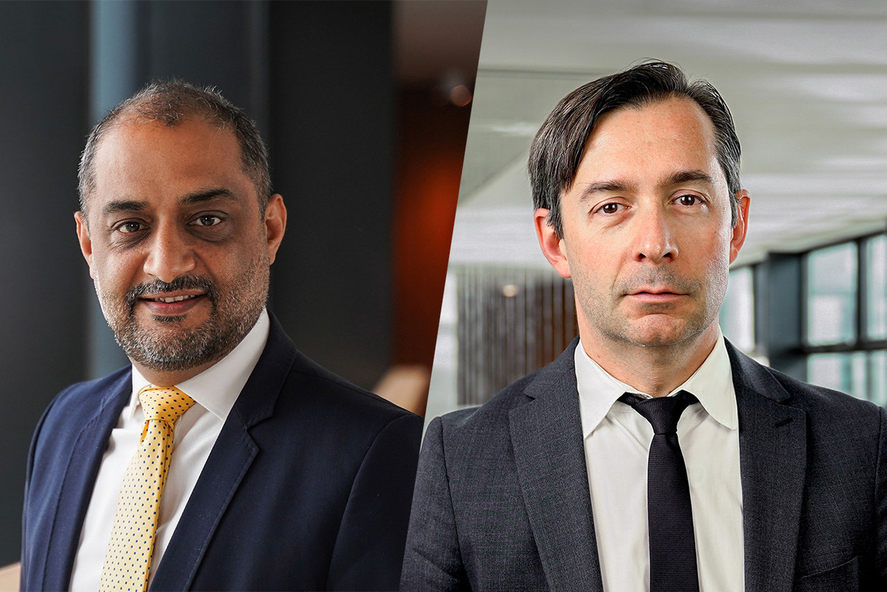 Ajay Bali et Brice Lecoustey, tous deux chez EY Luxembourg, ont mis en évidence la manière dont les gestionnaires d’actifs progressent dans leur transition numérique. (Photos: EY Luxembourg. Montage: Maison Moderne)