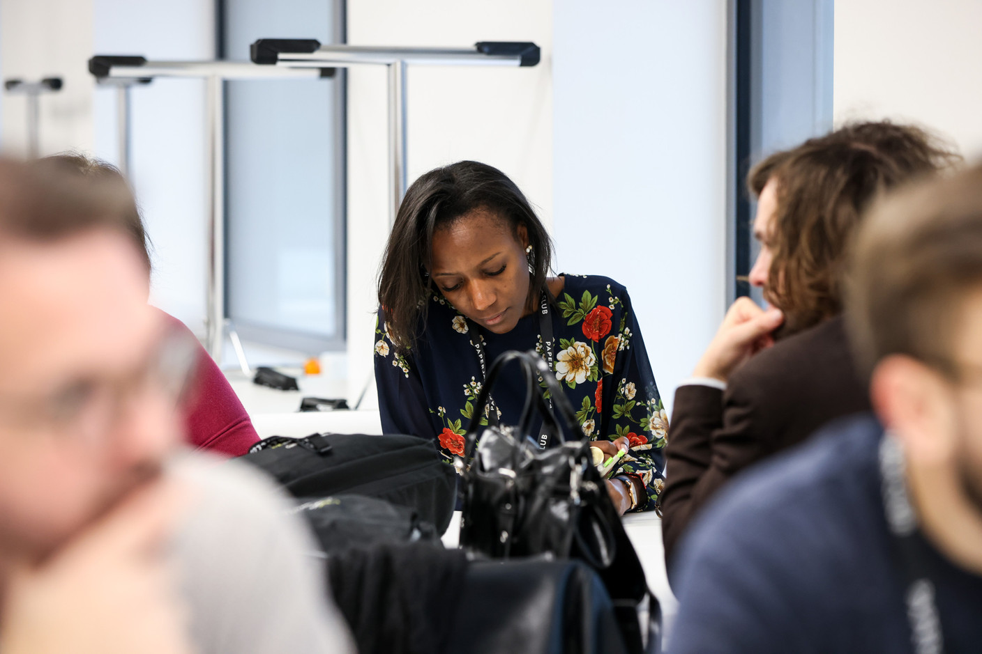 Séverine Nlandu (BNP Paribas) at the Agile management training course on Monday 27 November 2023. Photo: Eva Krins / Maison Moderne
