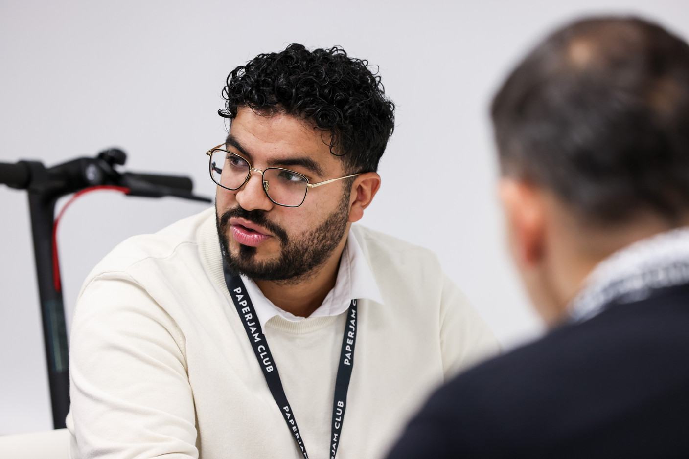 Mohamed Rochdi (Soludec) participating at the Agile management training course, 27 November 2023. Photo: Eva Krins / Maison Moderne