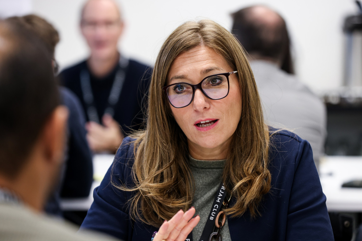 Daniela Ragni (André Losch Foundation) during an Agile management training course on Monday 27 November 2023.. Photo: Eva Krins / Maison Moderne