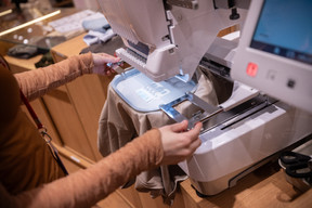 A Benelux first, the Re.Uniqlo Studio offers customers the chance to repair and personalise their clothing.  Photo: Guy Wolff/Maison Moderne