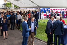Guests at the Independence Day reception. held at the US embassy on Wednesday 28 June. Photo: Romain Gamba/Maison Moderne