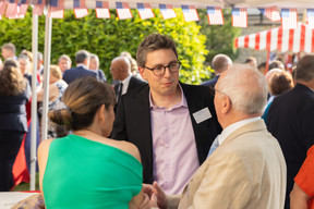 Sven Clement (Pirate Party) at the US embassy’s Independence Day reception on Wednesday 28 June. Photo: Romain Gamba/Maison Moderne