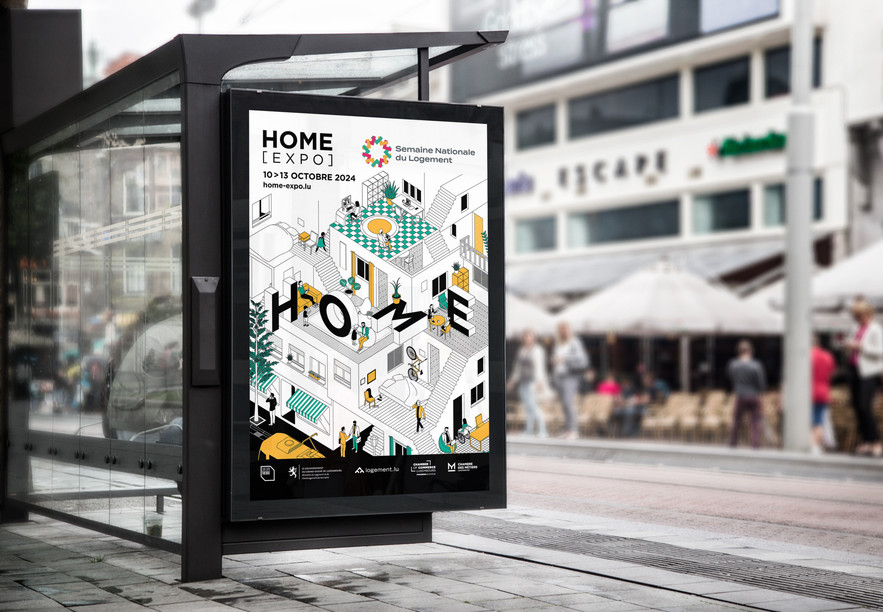 The promotional campaign for Home Expo 2024, a Luxexpo The Box event, signed by Vanksen. Photo: Vanksen
