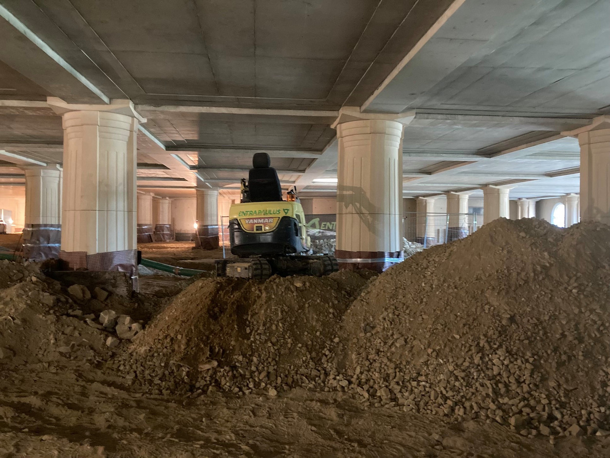 Sous la salle de la Cité judiciaire, une crypte archéologique a été créée pour protéger les vestiges d’un couvent. (Photo: Paperjam.lu)