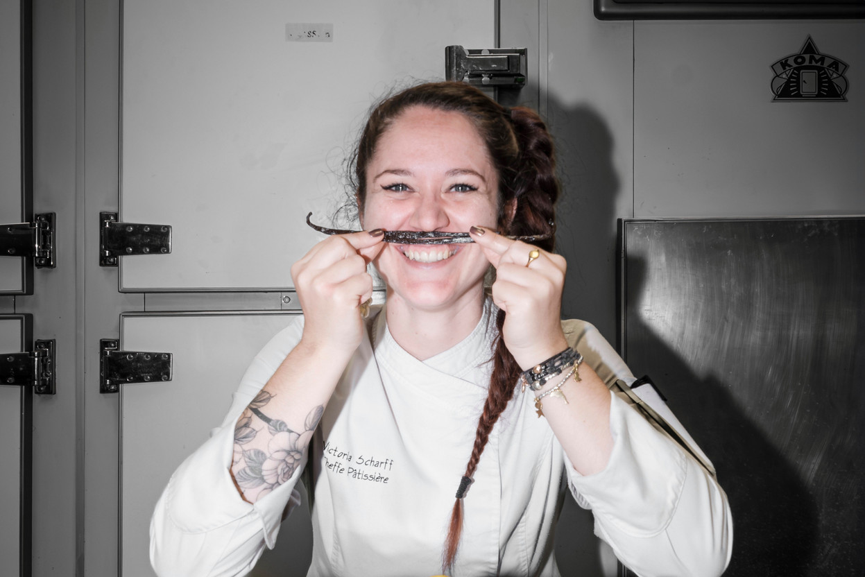 Victoria Scharff has mastered the art of the dessert squared... but still likes to surprise, even to the extent of turning parsnips into a sweet delight. (Photo: Jan Hanrion/Paperjam)