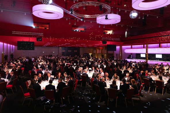 The 2023 Finance Awards, which included a seated dinner for 500-some attendees, took place on Tuesday 21 November 2023 at Casino 2000 in Mondorf. Photo: Eva Krins and Marie Russillo/Maison Moderne