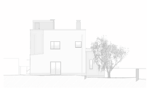 Situation projetée de la façade gauche  ((Illustration : Diane Heirend architecture & urbanisme))