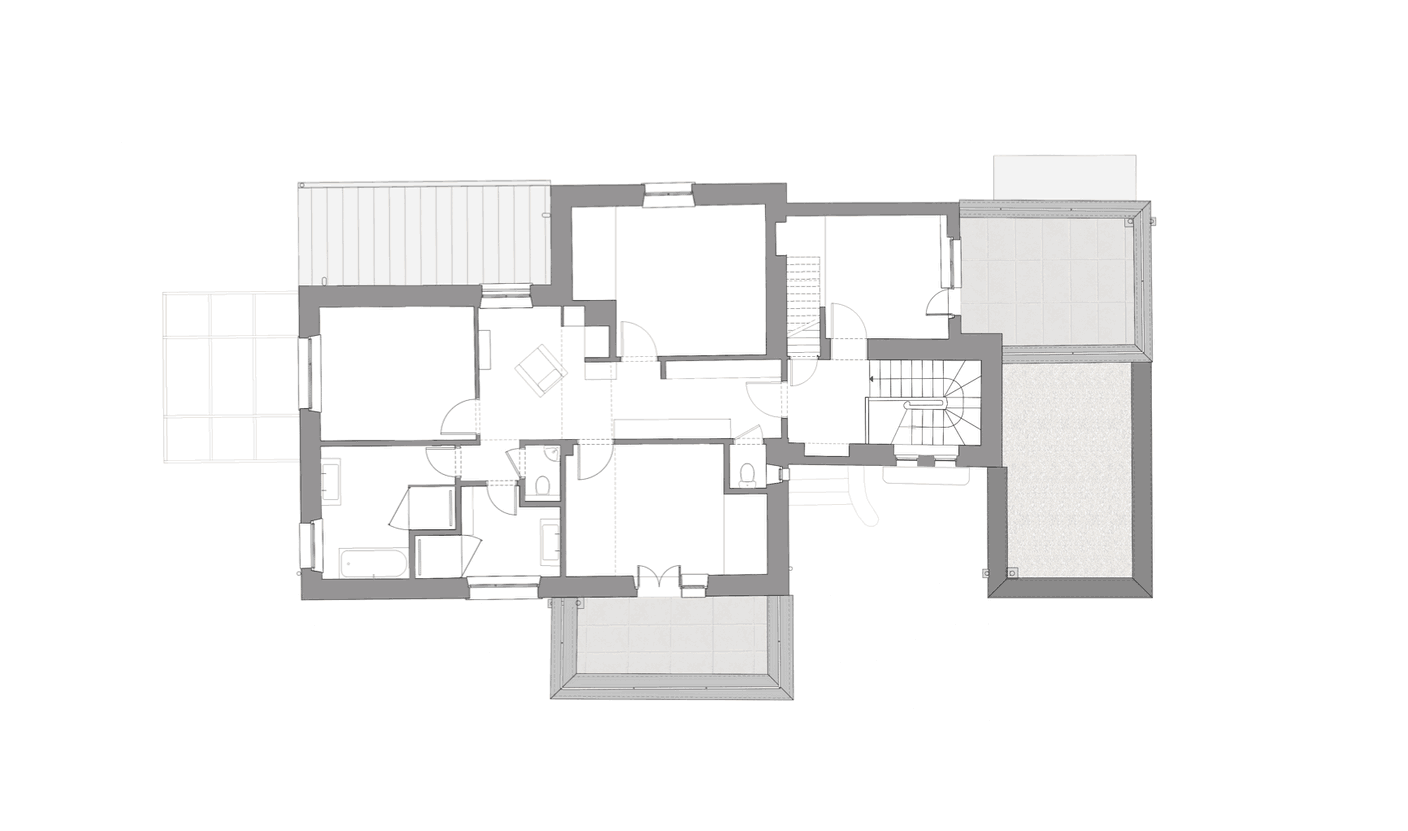 Plan du premier étage  (Illustration : Diane Heirend architecture & urbanisme)