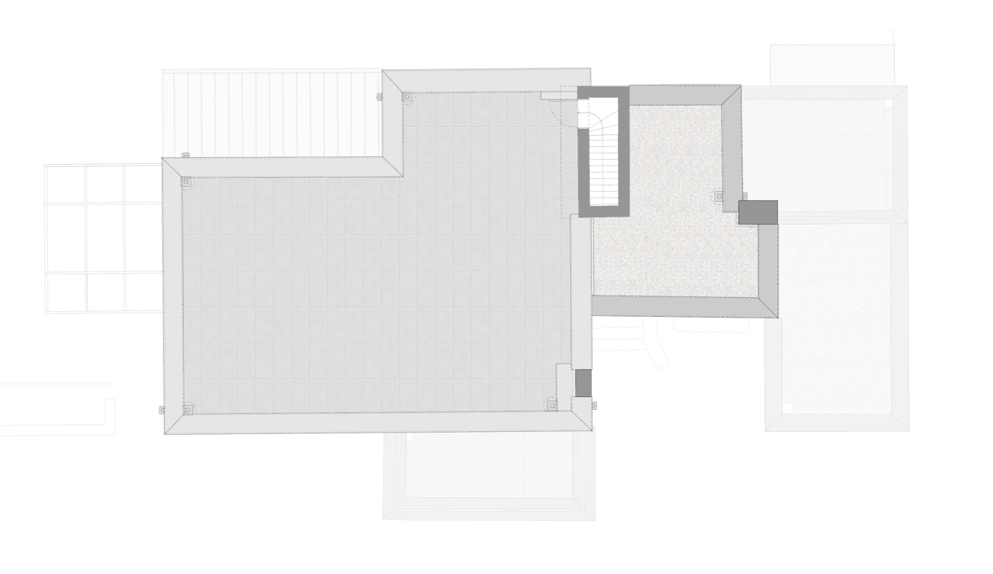 Plan de la toiture terrasse (Illustration : Diane Heirend architecture & urbanisme)