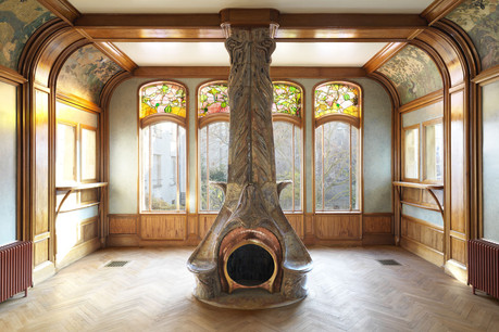 Salle à manger au rez-de-chaussée. Villa Majorelle, à Nancy, décembre 2019. (Photo: MEN - Siméon Levaillant)
