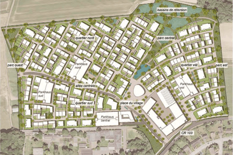 Le budget du «village central» du projet Elmen, qui comprendra 388 logements, est estimé à 268 millions d’euros, selon le projet de loi de financement du premier PAP. (Illustration: SNHBM)