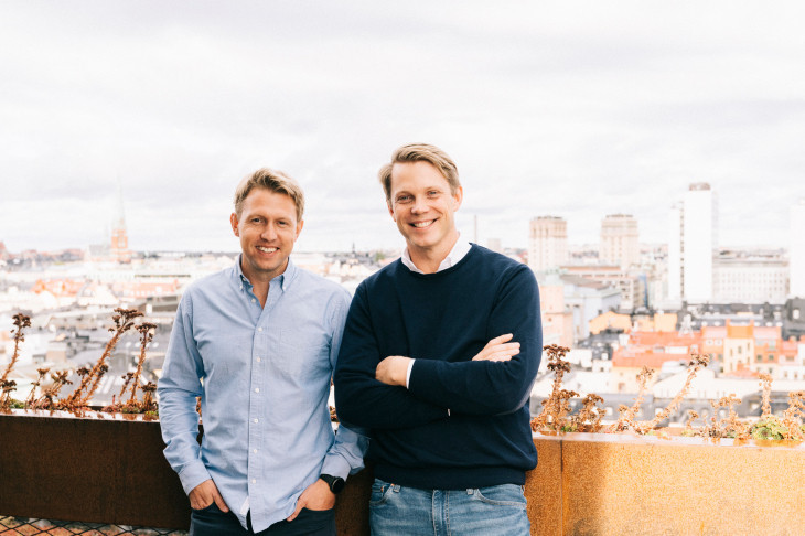 The two founders of Tink, Daniel Kjellén and Fredrik Hedberg, a fintech bought by Visa, but which should remain in Stockholm. (Photo: Tink)