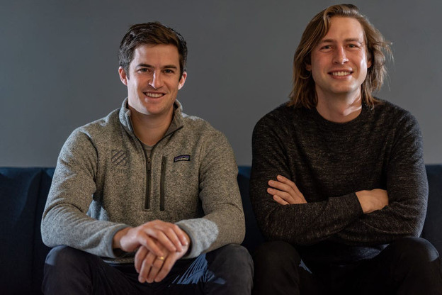 Les deux fondateurs de Plaid, Zach Perret et William Hockey, avant leur rachat par Visa pour un montant record. (Photo: Plaid)