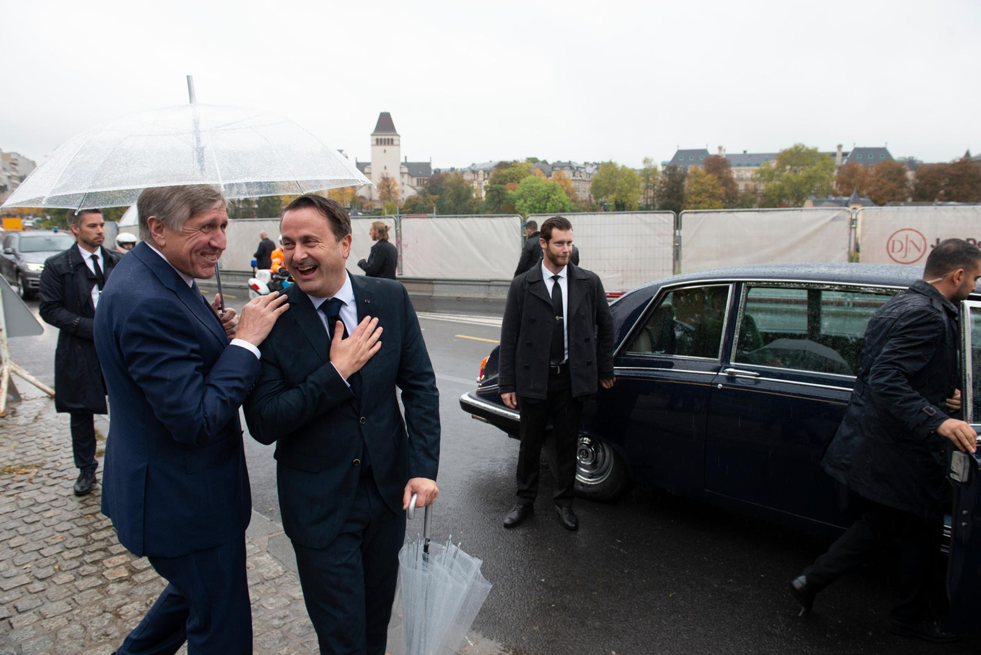 François Bausch (vice-Premier ministre) et Xavier Bettel (Premier ministre) (Photo: Anthony Dehez)