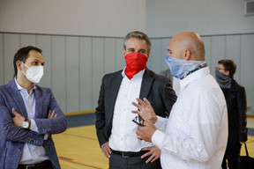 Dan Biancalana (bourgmestre de la Ville de Dudelange) et Claude Meisch (ministre de l’Éducation nationale, de l’Enfance et de la Jeunesse) ((Photo: Romain Gamba/ Maison Moderne))