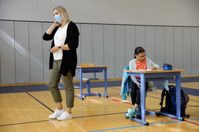 Visite du ministre Claude Meisch à l’école fondamentale Ribeschpont - 25.05.2020 ((Photo: Romain Gamba/ Maison Moderne))