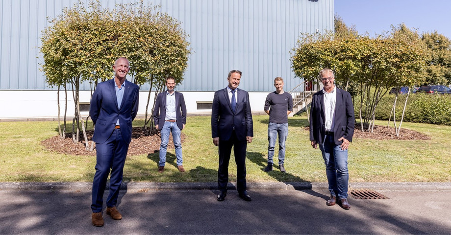 Minusines a reçu en visite le Premier ministre et ministre de la Digitalisation, Xavier Bettel (Photo : Minusines)