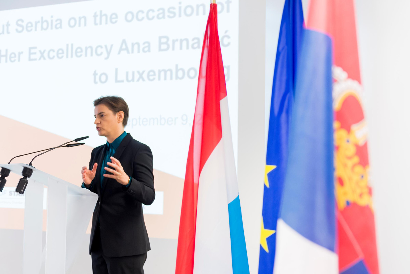 Ana Brnabic (Première ministre de la république de Serbie) (Photo: SIP / Jean-Christophe Verhaegen)