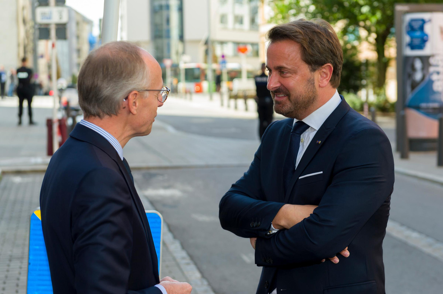 Luc Frieden (président de la Chambre de commerce) et Xavier Bettel (Premier ministre) (Photo: SIP / Emmanuel Claude)