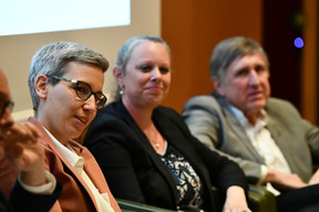 Sam Tanson (Ministre du Logement), Carole Dieschbourg (Ministre de l’Environnement) et François Bausch (Ministre de la Mobilité et des Travaux Publics) (Photo: Julien Swol)