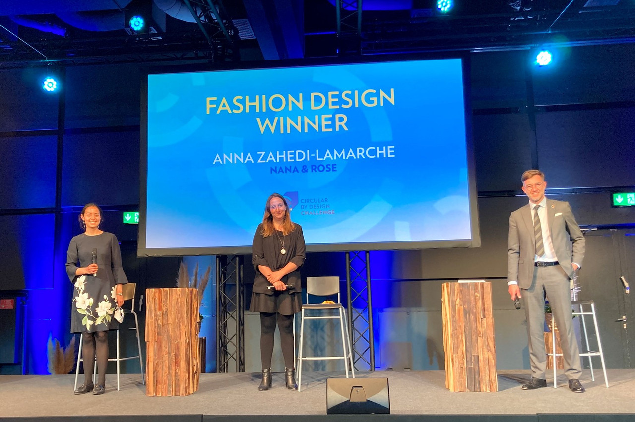 Anna Zahedi-Lamarche (Nana & Rose) et Line Didelot (Ankaa Project), pour le prix «Fashion design». (Photo: Luxinnovation)