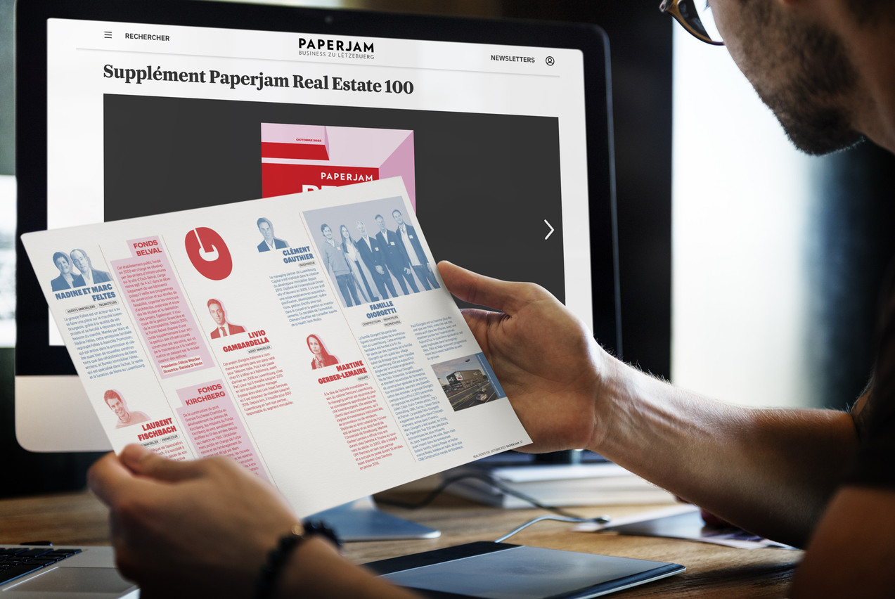 Pour la première fois, Paperjam réalise un supplément Real Estate 100. A l’intérieur, découvrez aussi les principales institutions du secteur, les 25 plus grands bureaux d’architectes, ou encore le programme des plus grands salons de l’immobilier.  (Photo: Shutterstock/Montage: Maison Moderne)
