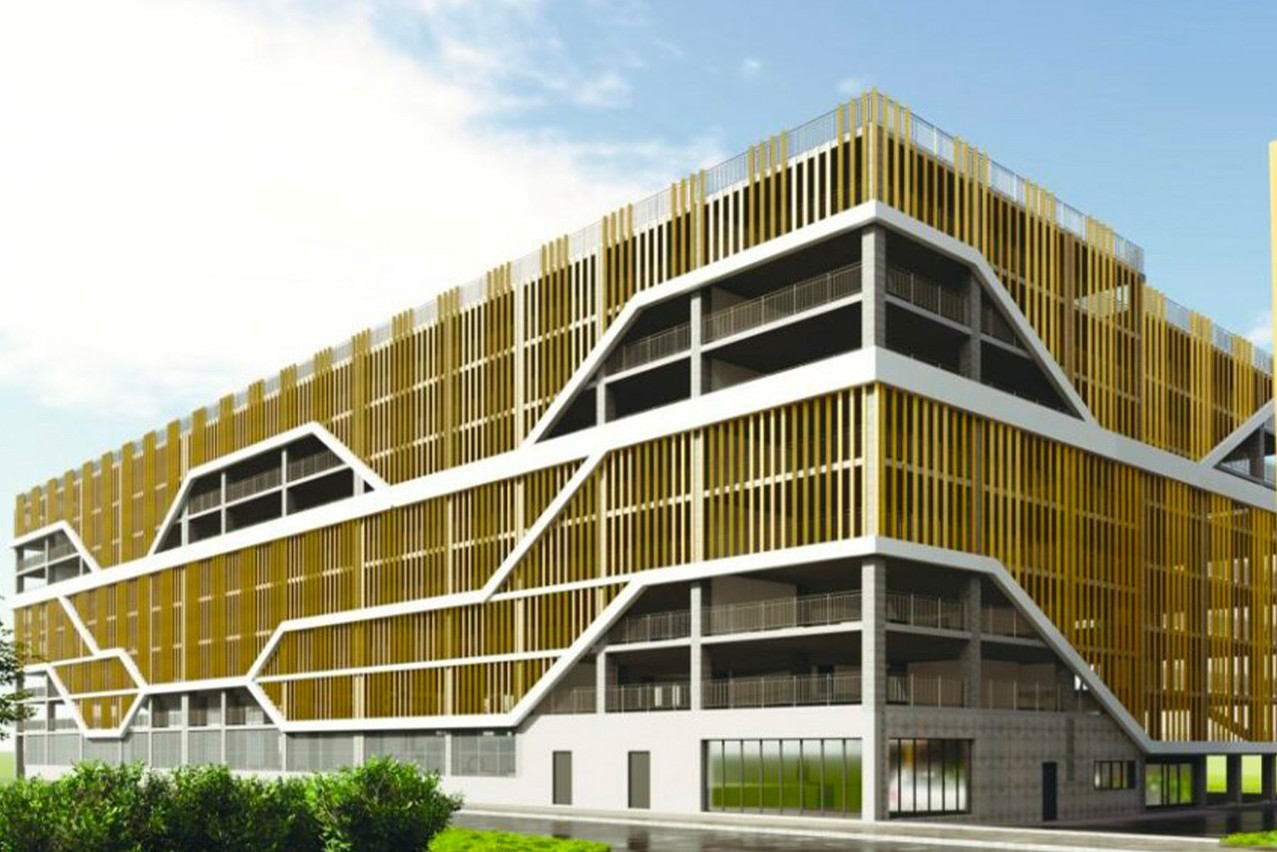 Le nouveau parking à la gare de Thionvillle devrait ouvrir en mars et être inauguré en juin. (Visuel: Ville de Thionville)