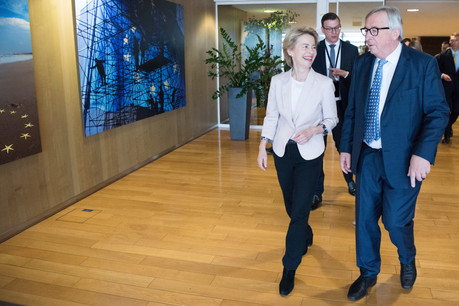 Jean-Claude Juncker et Ursula von der Leyen, le 4 juillet dernier. (Photo: Commission européenne/services audiovisuels)