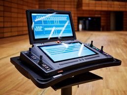 The Waagner-Biro control screen is used to control the sets on stage. Photo: Waagner-Biro
