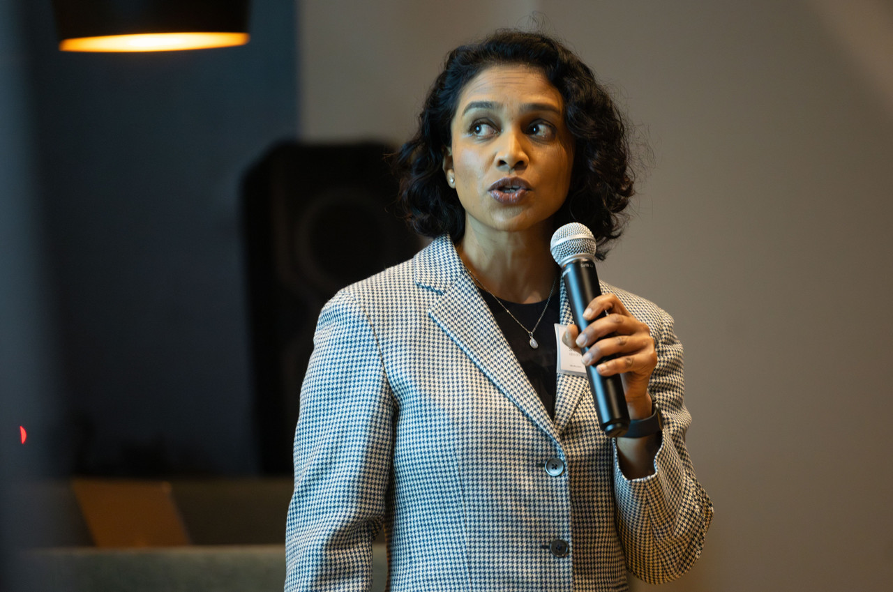 Sree Kochugovindan, senior research economist, global macro research, at the asset manager Abrdn, presented “Key themes for 2024” during an Abrdn’s “Outlook 2024 and Scottish Heritage Night” in Luxembourg City, 22 February 2024. Photo: Guy Wolff/Maison Moderne