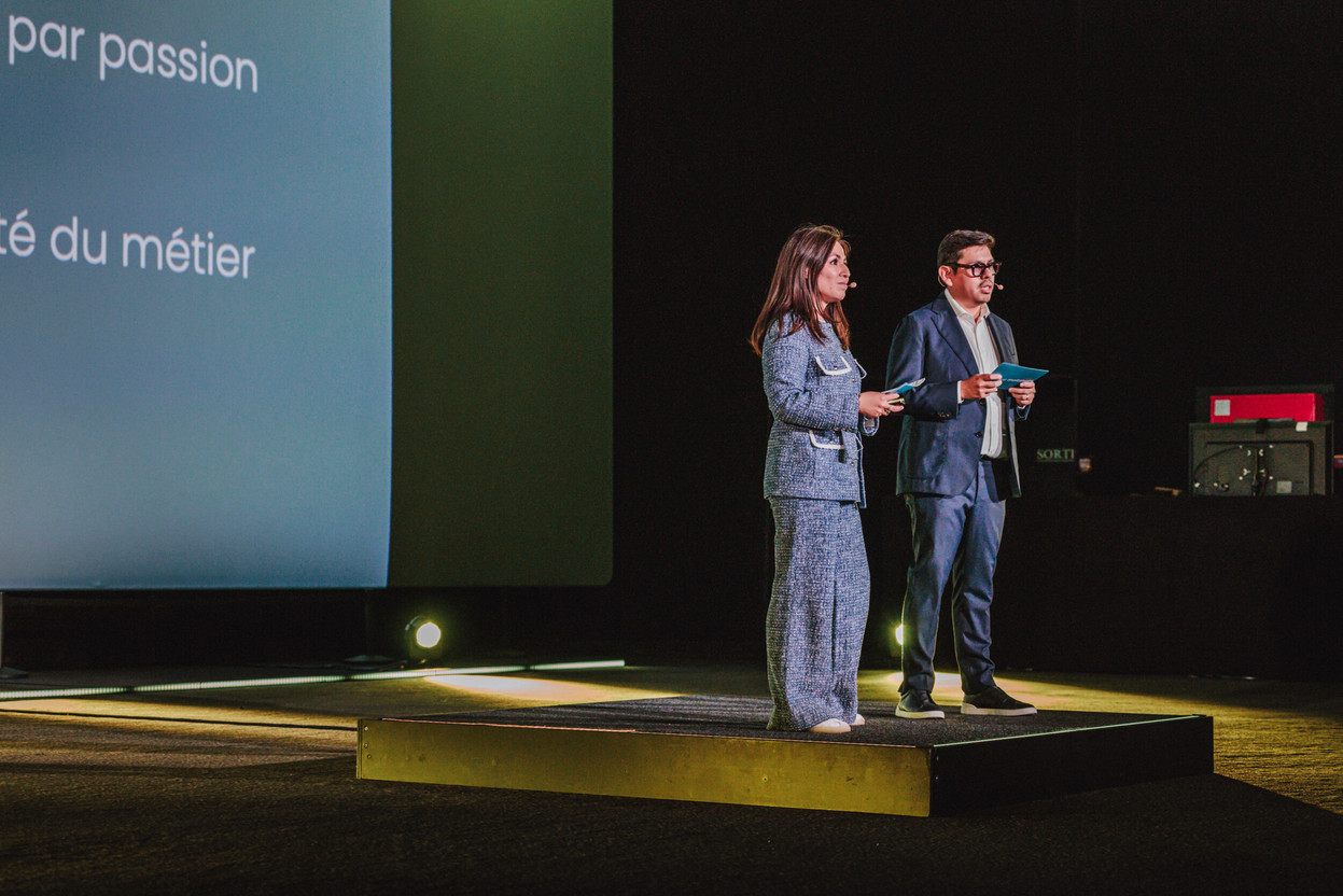 Elena Moitzheim and Pablo Moitzheim (Optique Moitzheim). Photo: Julian Pierrot/Paperjam