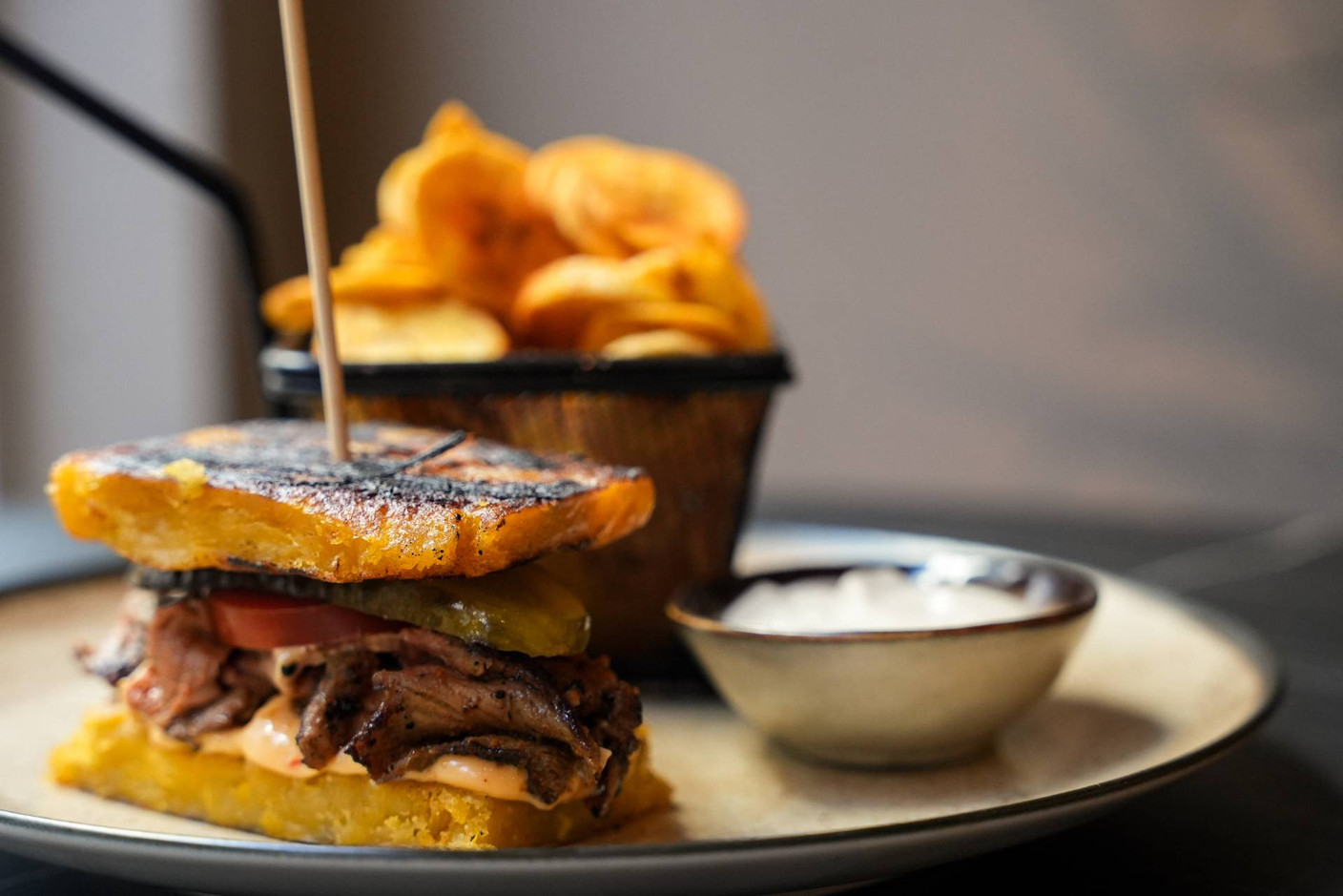 The Trio Burger is one of the fusion dishes. Photo: Céline Coubray/Maison Moderne