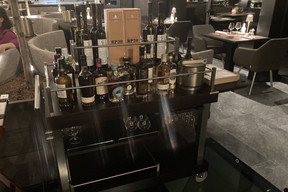 A digestif trolley awaits customers who want to extend their meal. Photo: Paperjam