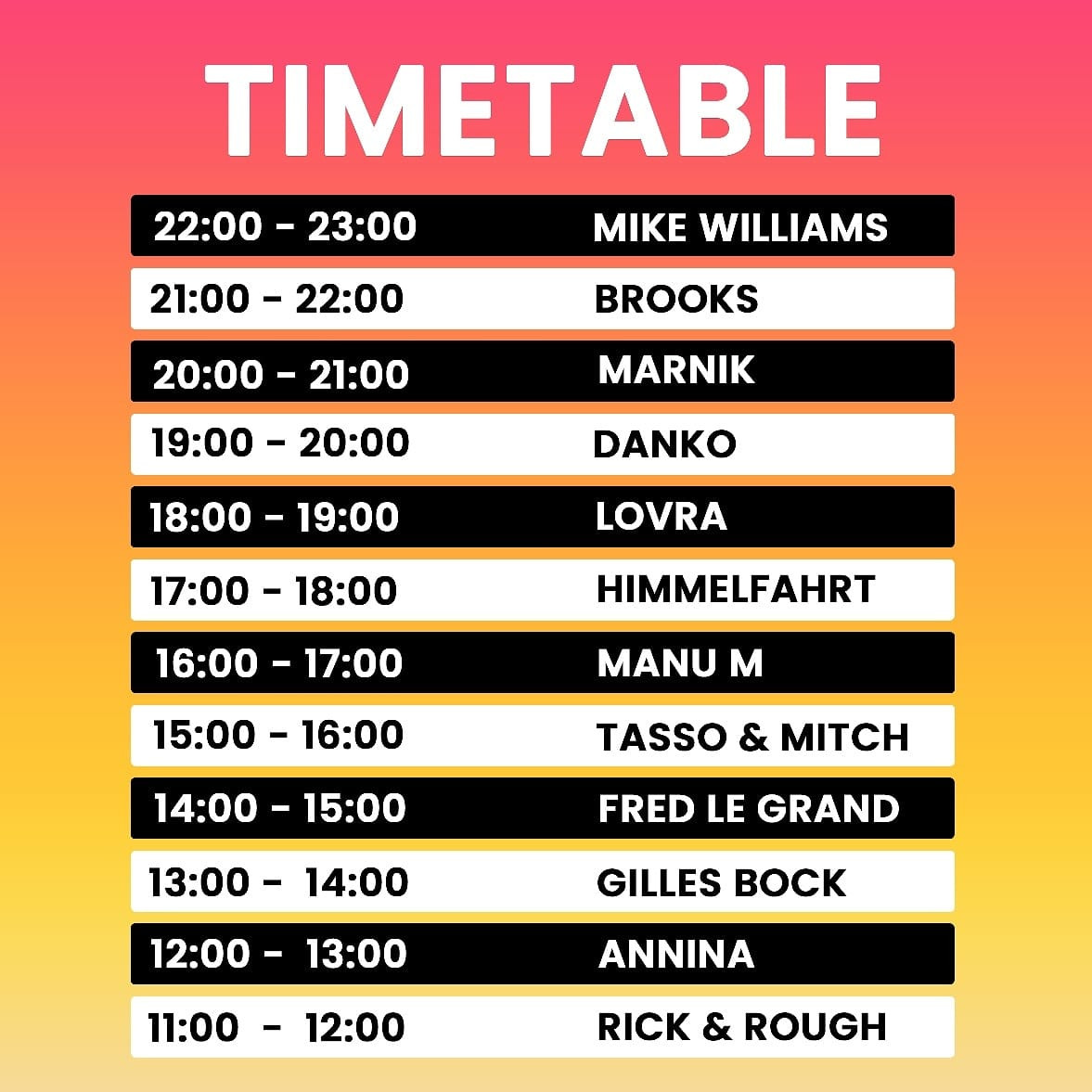 Le line-up très alléchant du Luxembourg Open Air, ce samedi 14 septembre à la Porte de l’Europe (Kirchberg). (Visuel: Luxembourg Open Air)