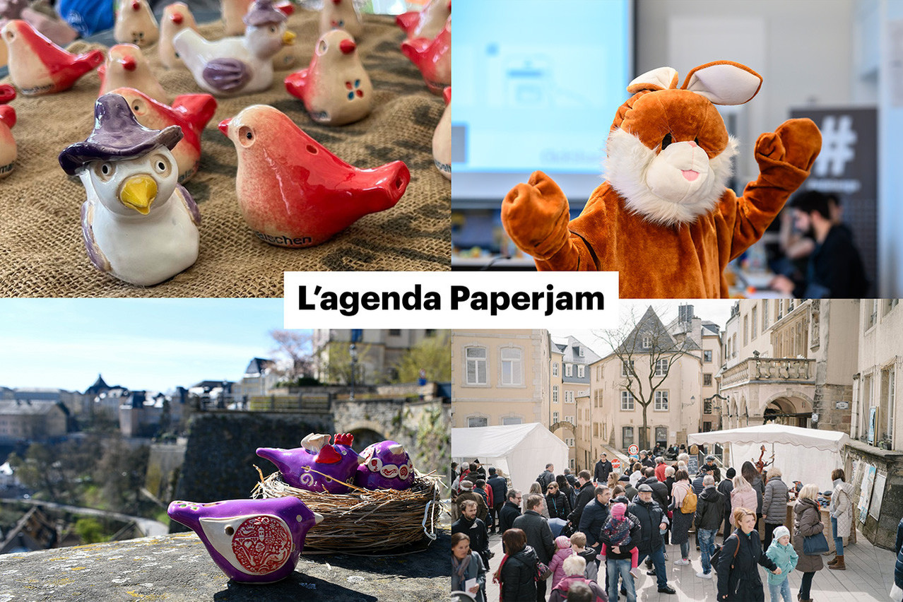 Des traditions pascales aux animations familiales: les Péckvillercher, le lapin de Pâques à Dudelange, le safari en ville et le marché de l’Éimaischen donnent le ton d’un week-end de tradition au Luxembourg. (Photos: Paperjam/Ville de Dudelange/LCTO/Ville de Luxembourg — Marion Dessard)