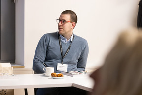 Sébastien Dejardin (Dejardin Consulting) at the Paperjam+Delano Business Club’s new members breakfast on Wednesday 10 January 2024. Photo: Eva Krins / Maison Moderne